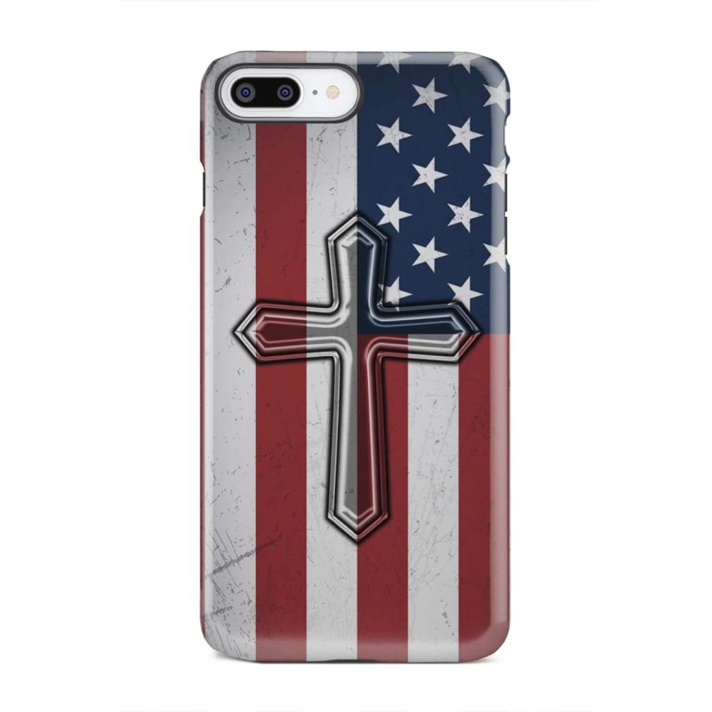 American Flag Cross Phone Case iPhone 7 Plus / Tough