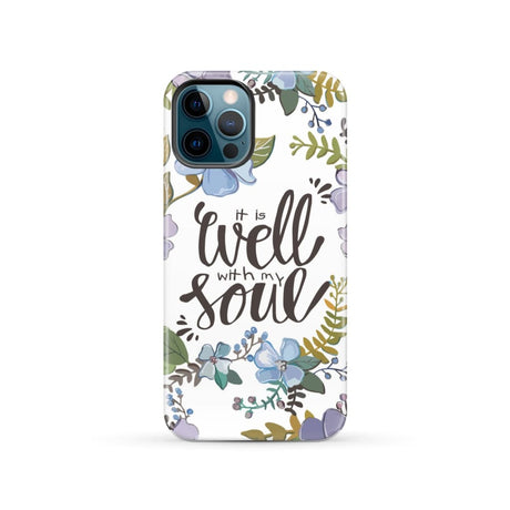 Christian phone cases: It well with my soul case iPhone 12 Pro / Tough