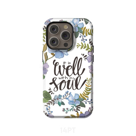 Christian phone cases: It well with my soul case iPhone 14 Pro / Tough