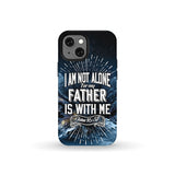 Christian phone cases: John 16:32 I am not alone for my Father is with me case iPhone 13 Mini / Tough