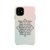 Christian phone cases: Pray like Nehemiah obey Daniel case iPhone 11 / Tough
