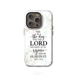 Christian phone cases: Psalm 118:24 ESV This is the day that Lord has made case iPhone 14 Pro / Tough