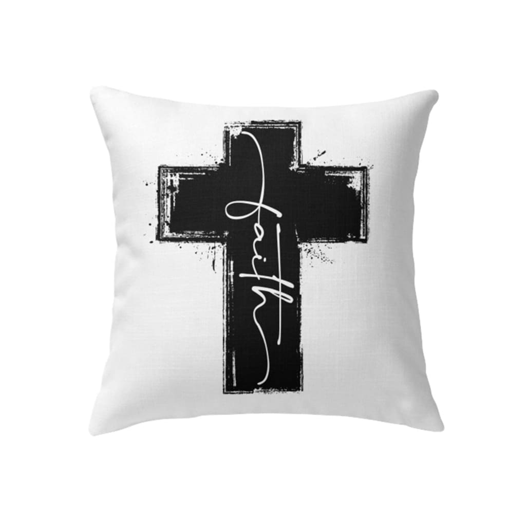 Christian pillows: Faith cross pillow