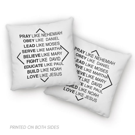 Christian pillows: Pray like Nehemiah obey like Daniel pillow