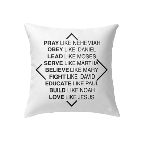 Christian pillows: Pray like Nehemiah obey like Daniel pillow