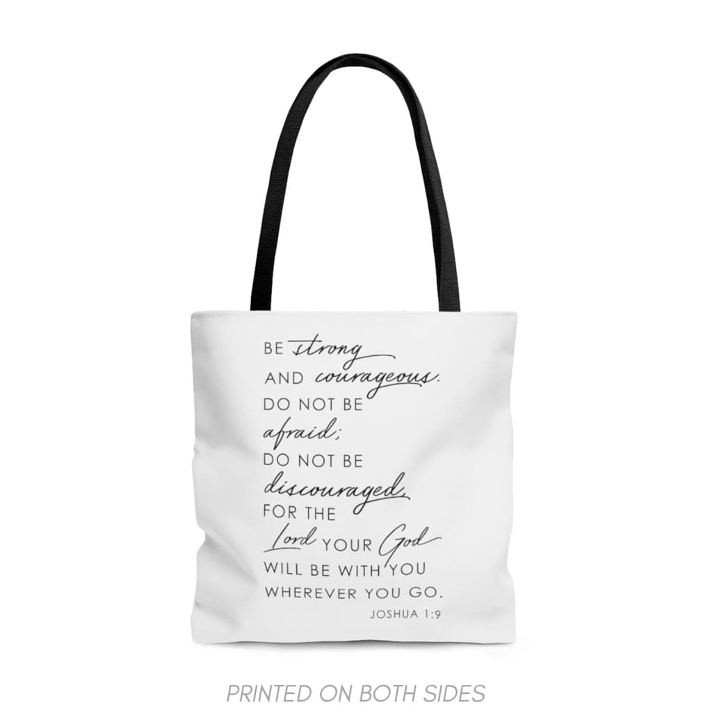 Be Strong And Courageous Joshua Tote Bag