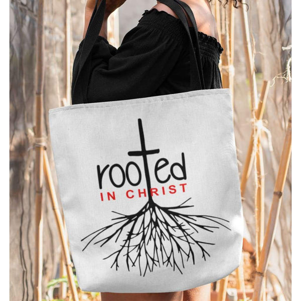 Christian Tote Bags: Rooted in Christ Tote Bag - Christ Follower Life