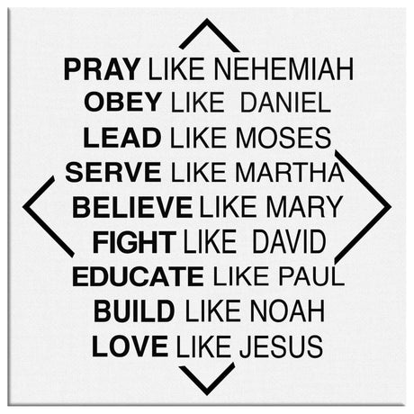 Christian wall art: Pray like Nehemiah obey like Daniel canvas wall art