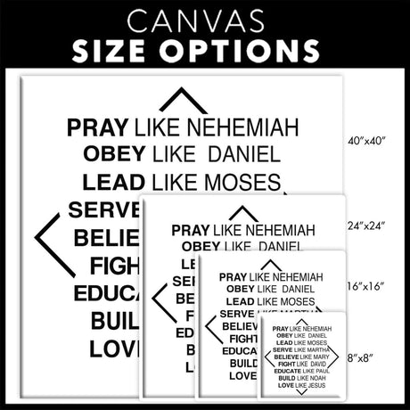 Christian wall art: Pray like Nehemiah obey like Daniel canvas wall art
