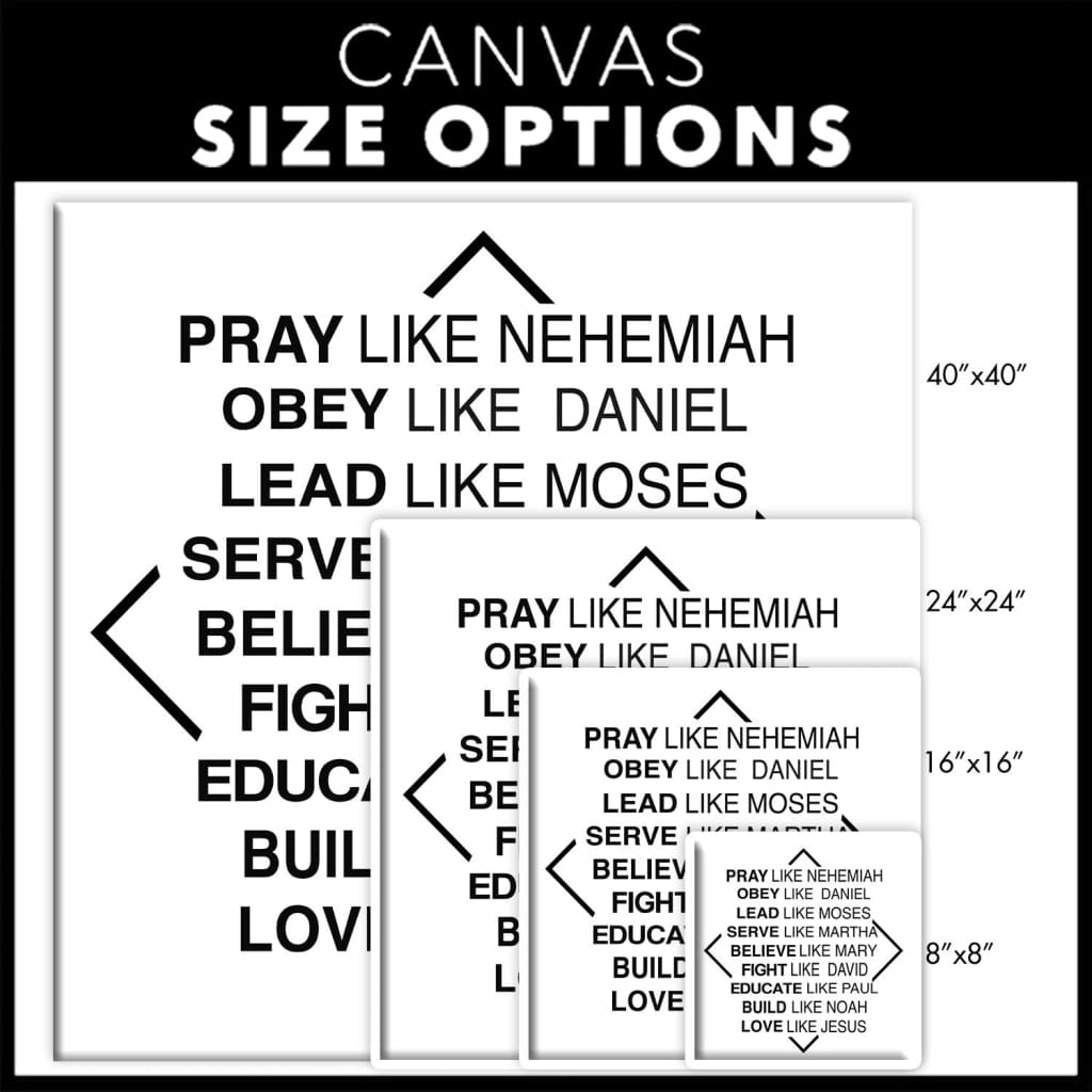 Christian wall art: Pray like Nehemiah obey like Daniel canvas wall art
