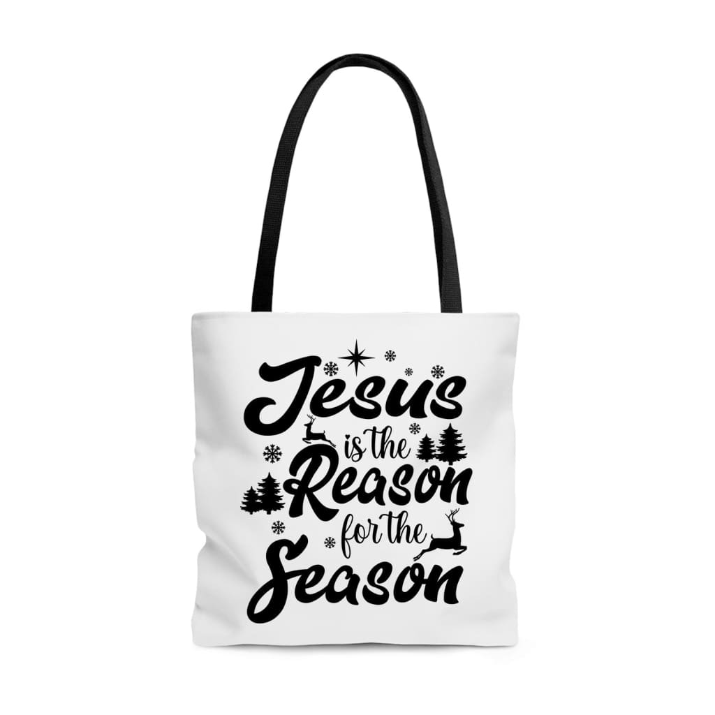 Christmas tote bag Jesus is the reason for the season tote bag 13 x 13