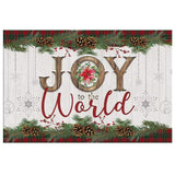 Faith-based Christmas wall art displaying "Joy To The World" and Merry Christmas border, great religious holiday gift.
