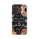Come to me all who are weary Matthew 11:28 Christian phone case Samsung Galaxy S22 Plus / Tough