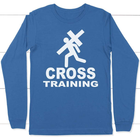 Cross training long sleeve t-shirt - Christian apparel True Royal / S