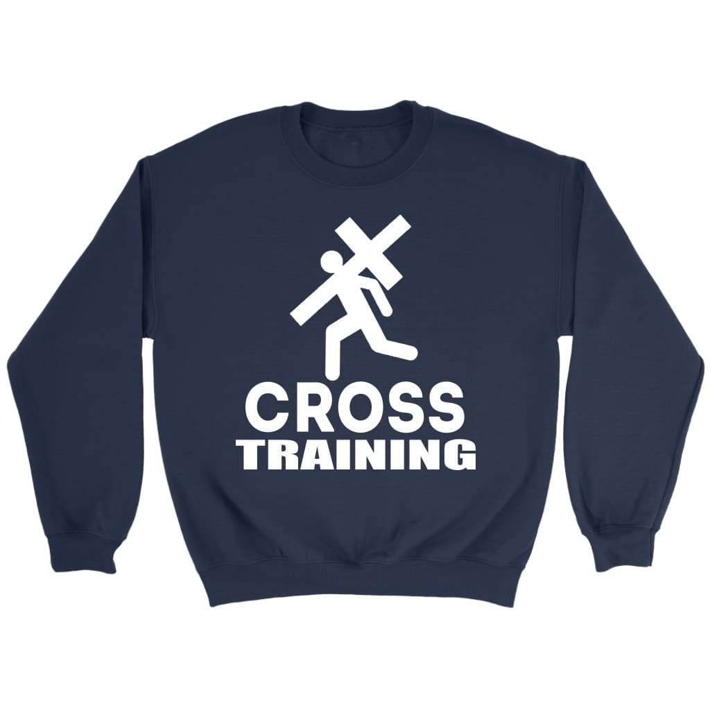 Cross training sweatshirt - Christian sweatshirts Navy / S