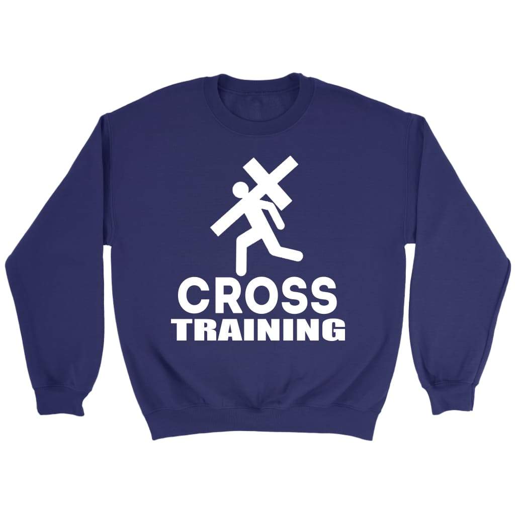 Cross training sweatshirt - Christian sweatshirts Purple / S