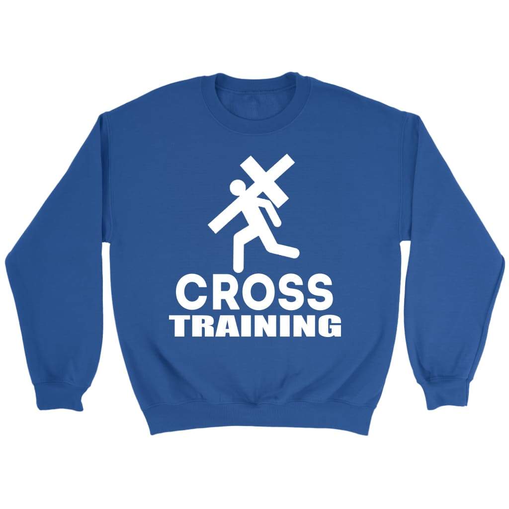 Cross training sweatshirt - Christian sweatshirts Royal / S