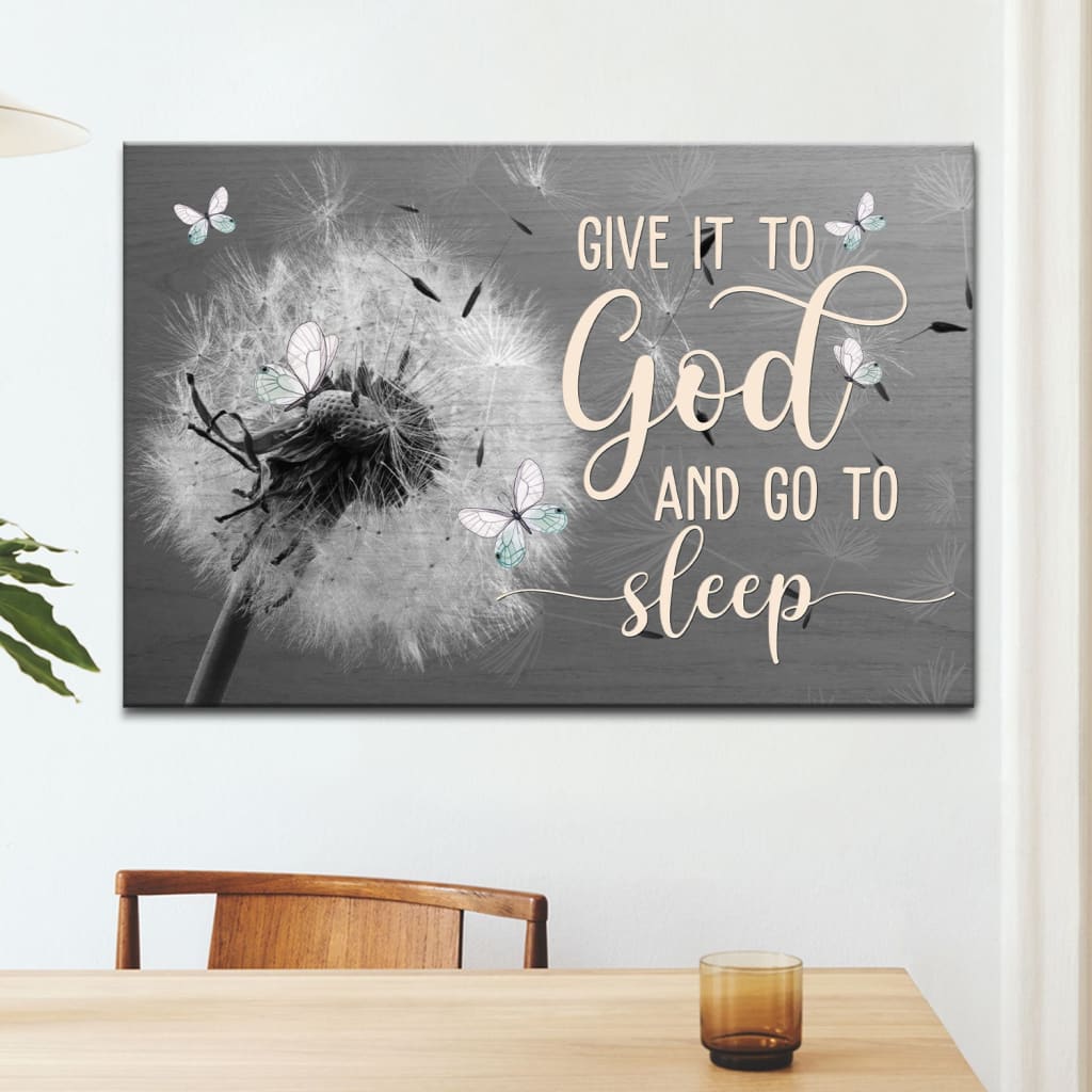 HONLUNG Federa per cuscino con scritta Give It to God and Go to Sleep