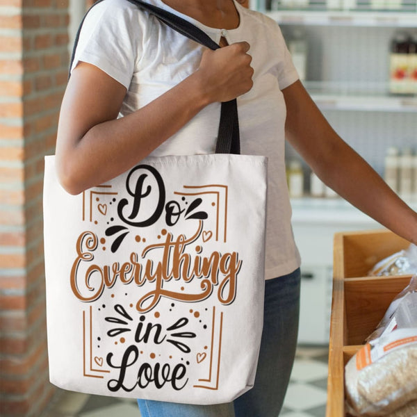 Do Everything in Love 1 Corinthians 16:14 Bible Verse Tote Bag, Christian Tote  Bags - Christ Follower Life