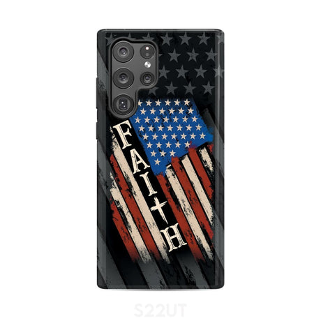 Faith American Flag phone case Samsung Galaxy S22 Ultra / Tough