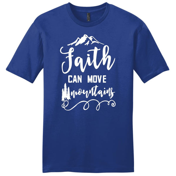 Faith Can Move Mountains Matthew 17:20 Mens T-shirt, Bible Verse Shirt ...