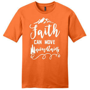 Faith Can Move Mountains Matthew 17:20 Mens Christian T-shirt, Faith T ...