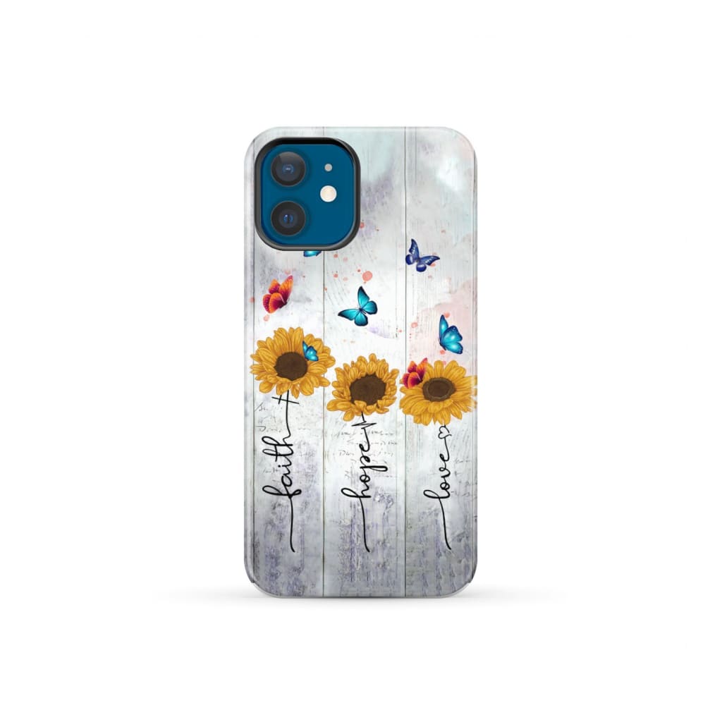 Faith Hope Love phone case iPhone 12 Mini / Tough