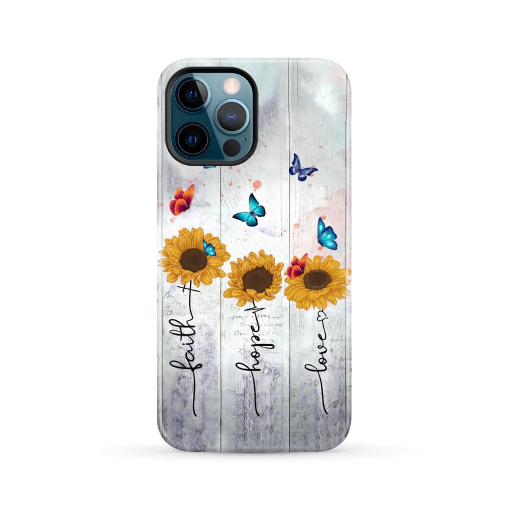 Faith Hope Love phone case iPhone 12 Pro Max / Tough