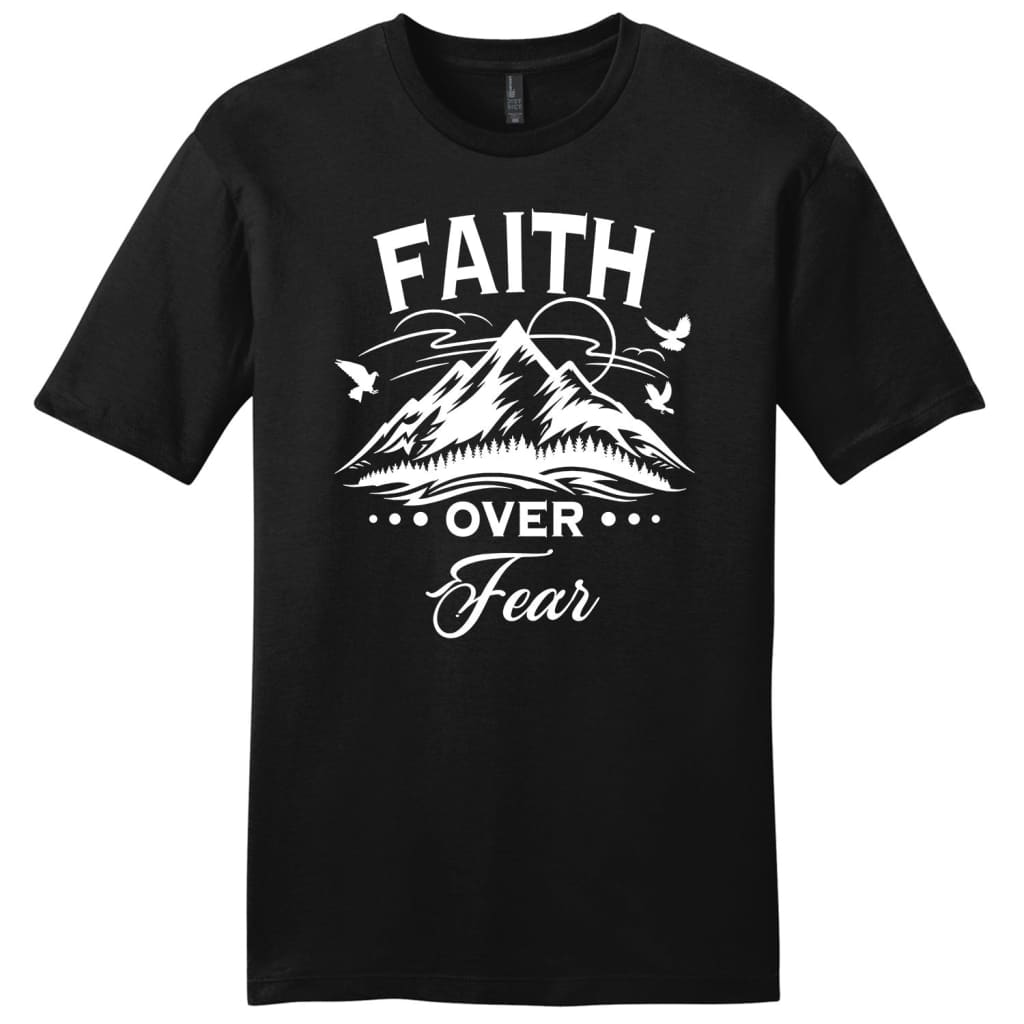 Faith over fear men’s t-shirt Black / S