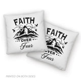 Faith over fear Mountain pillow