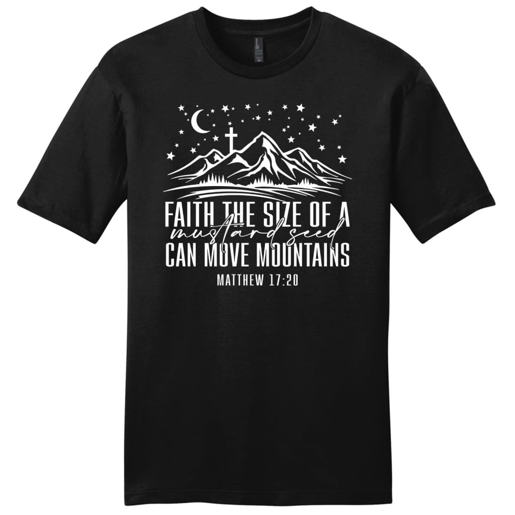 Faith the size of a mustard seed can move mountains Men’s t-shirt Black / S
