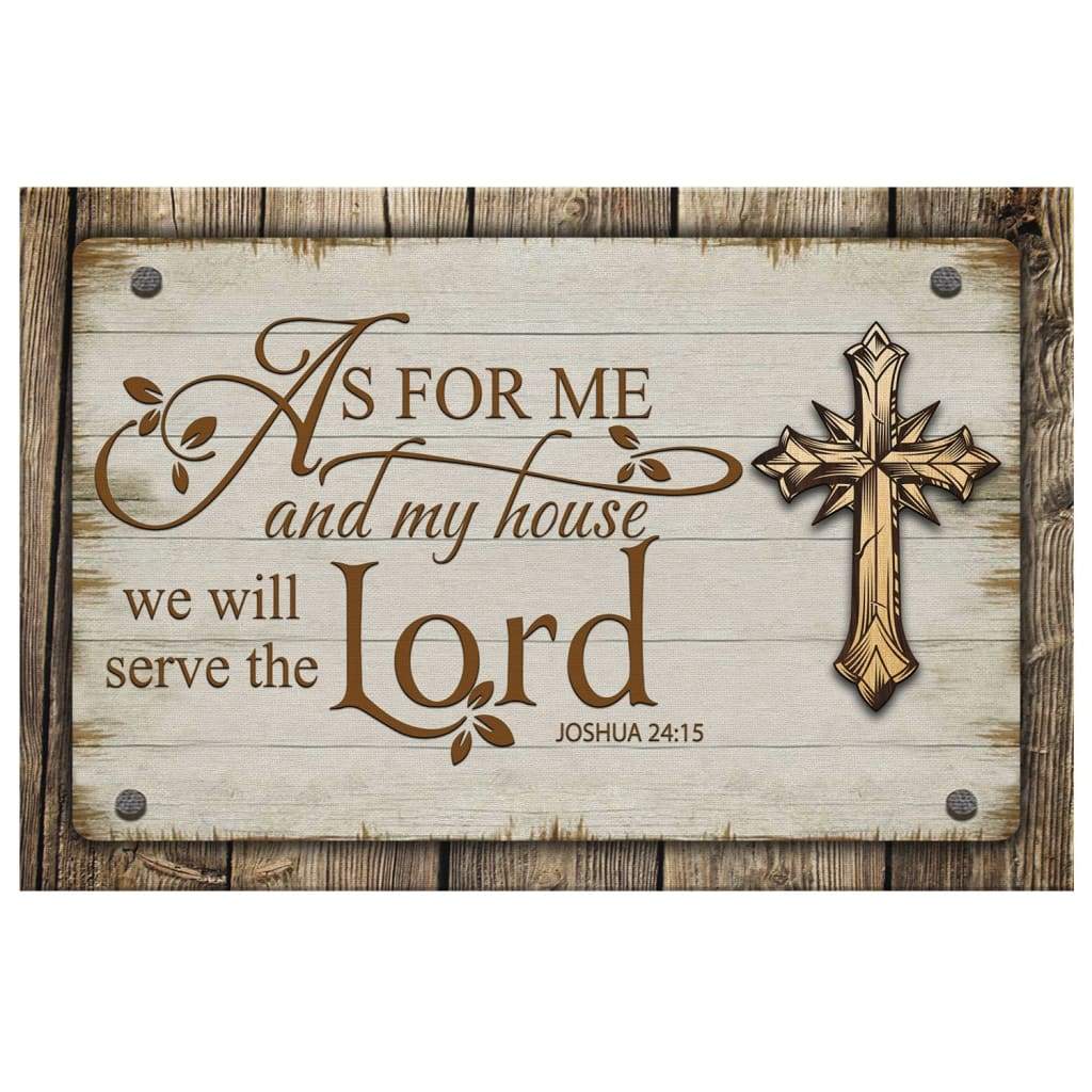 As for Me and My House Joshua 24:15 Wall Art Canvas, Farmhouse