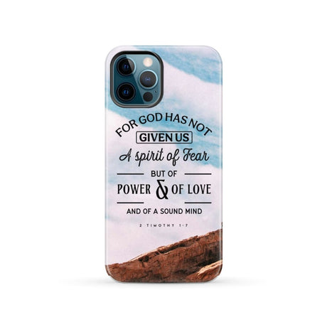 For God has not given us a spirit of fear phone case Christian cases iPhone 12 Pro / Tough