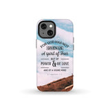 For God has not given us a spirit of fear phone case Christian cases iPhone 13 Mini / Tough