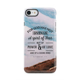 For God has not given us a spirit of fear phone case Christian cases iPhone 8 / Tough