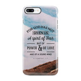 For God has not given us a spirit of fear phone case Christian cases iPhone 8 Plus / Tough