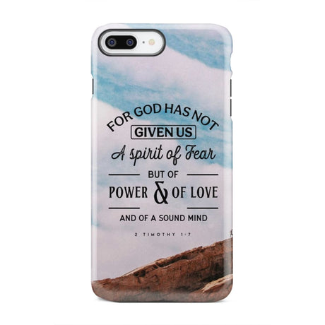 For God has not given us a spirit of fear phone case Christian cases iPhone 8 Plus / Tough