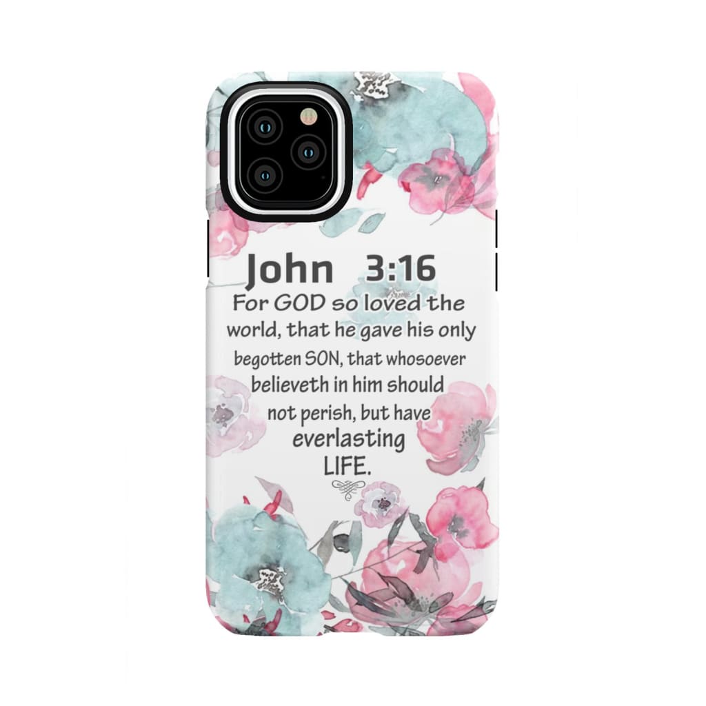 For God so loved the world John 3:16 Bible verse phone case iPhone 11 Pro / Tough