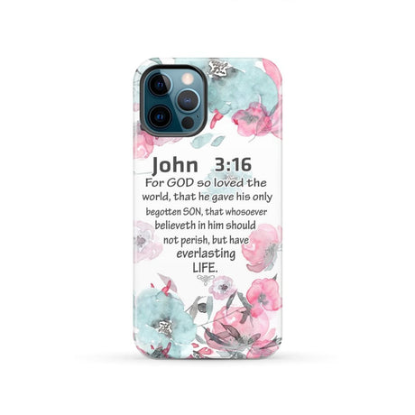 For God so loved the world John 3:16 Bible verse phone case iPhone 12 Pro / Tough