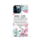 For God so loved the world John 3:16 Bible verse phone case iPhone 12 Pro Max / Tough