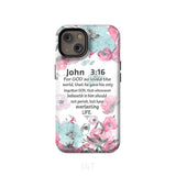 For God so loved the world John 3:16 Bible verse phone case iPhone 14 / Tough