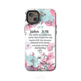 For God so loved the world John 3:16 Bible verse phone case iPhone 14 Plus / Tough