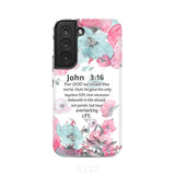 For God so loved the world John 3:16 Bible verse phone case Samsung Galaxy S22 / Tough