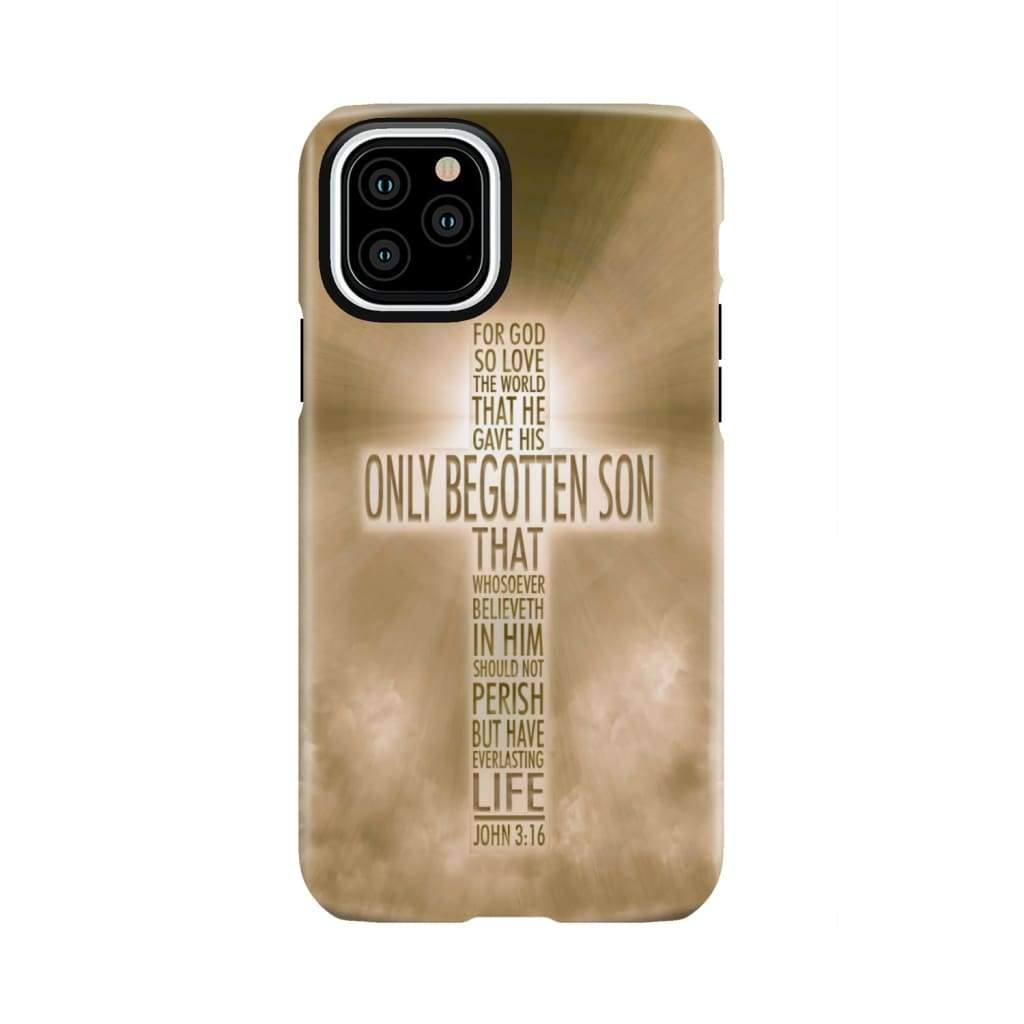 For God so loved the world John 3:16 KJV Bible verse phone case iPhone 11 Pro / Tough