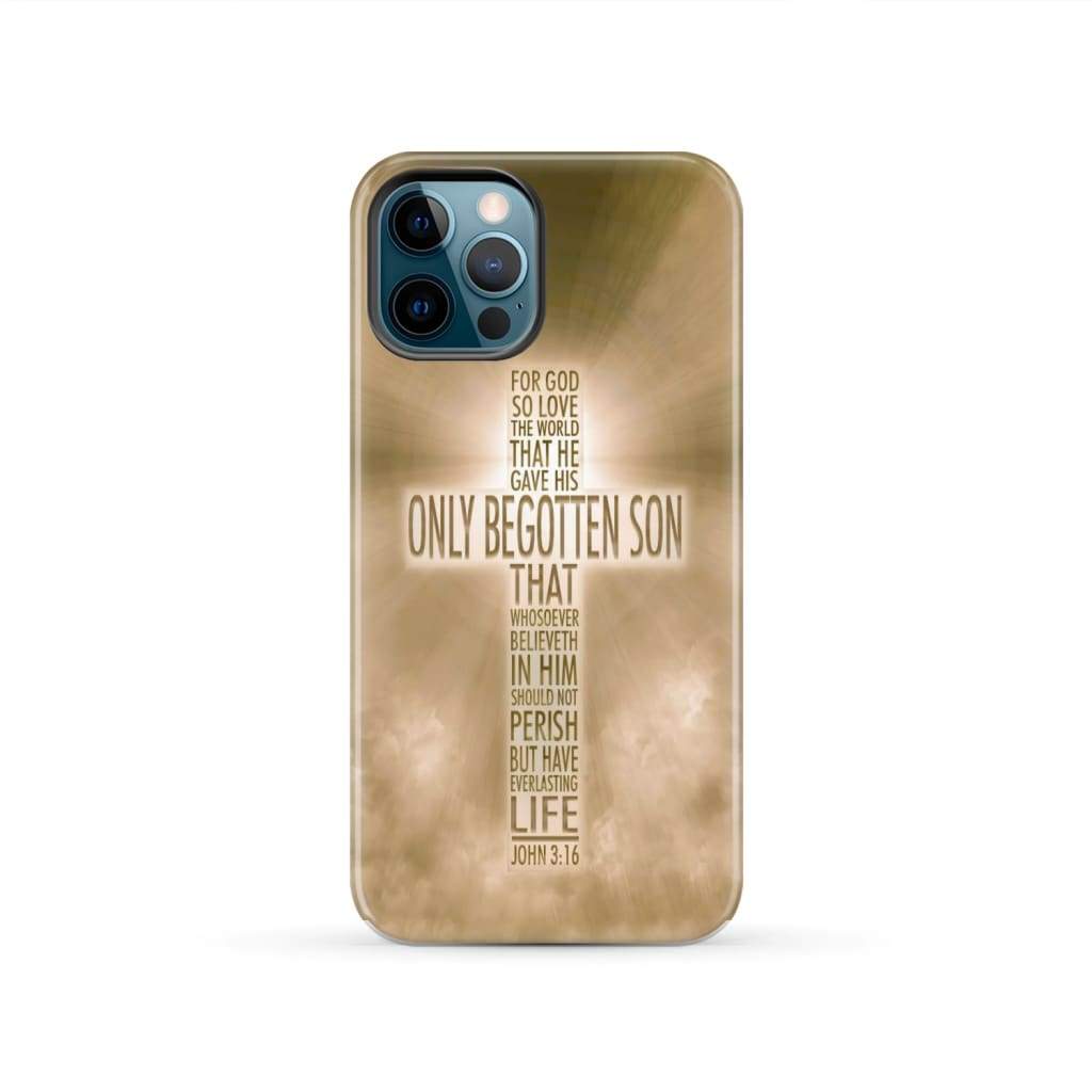 For God so loved the world John 3:16 KJV Bible verse phone case iPhone 12 Pro / Tough