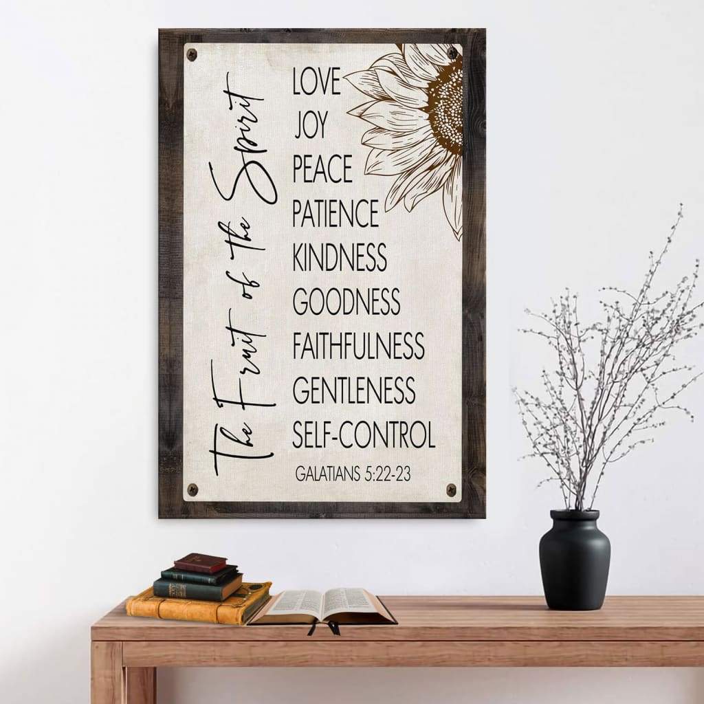 Fruit of the spirit Galatians 5:22-23 canvas wall art, Christian Home Decor
