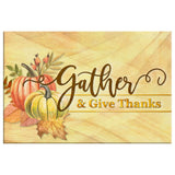 Gather and give thanks Christian Thanksgiving wall art canvas