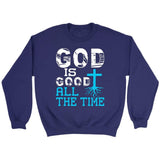 God is good all the time Christian sweatshirt Purple / S