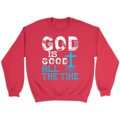 God is good all the time Christian sweatshirt Red / S