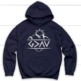 God is Greater Than The Highs and The Lows Christian hoodie Navy / S